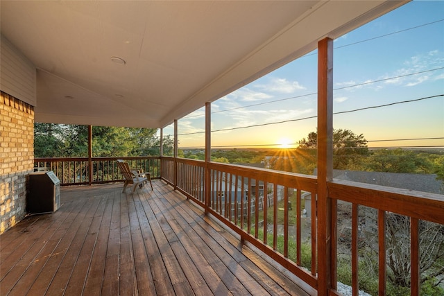 1108 Amberidge Ter, Woodway, TX 76712 - view of deck at dusk