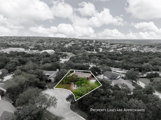 bird's eye view with a residential view