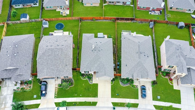 aerial view with a residential view