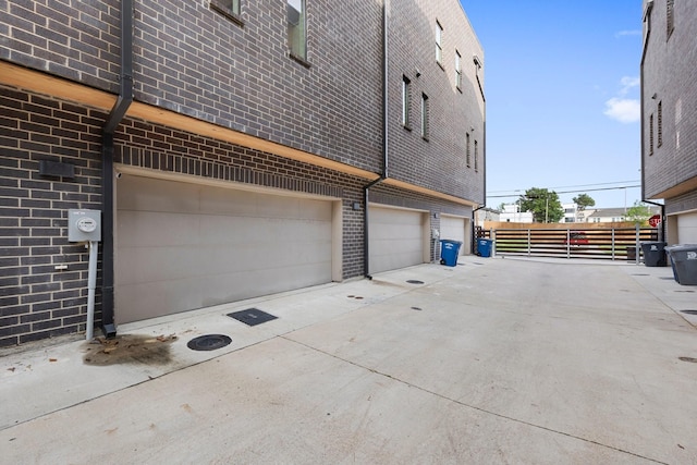 garage with driveway