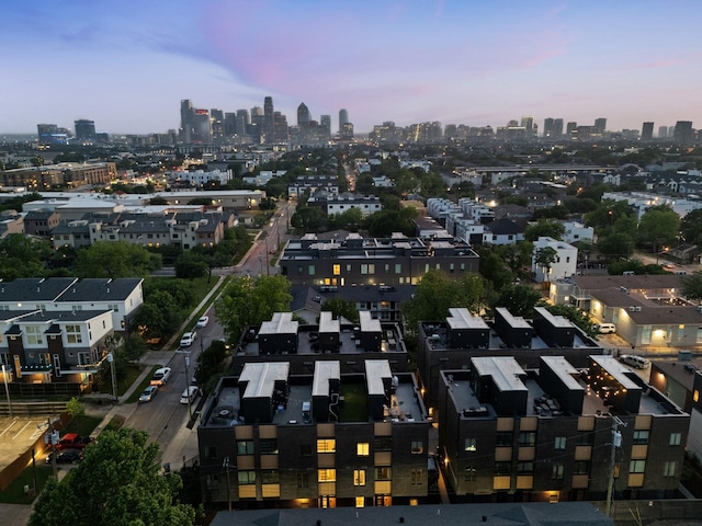 bird's eye view featuring a view of city