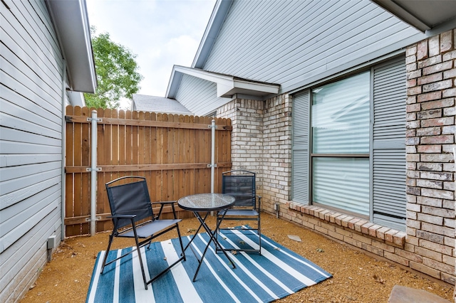 view of patio / terrace with fence