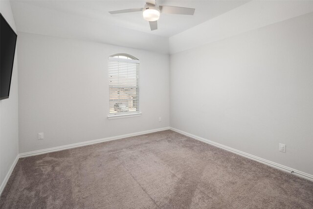 sitting room with carpet floors, baseboards, a ceiling fan, and visible vents