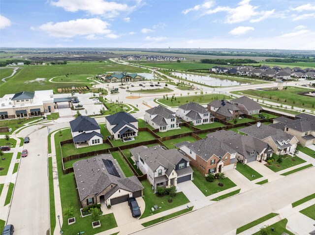 aerial view with a residential view