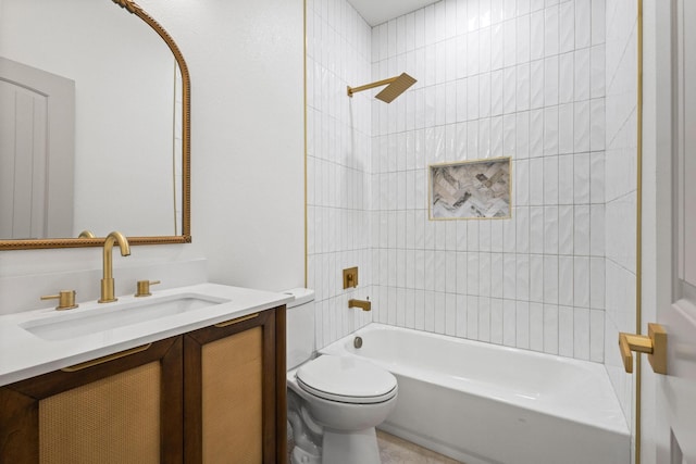 1900 County Road 1255, Savoy, TX 75479 - bathroom with vanity, shower / bathing tub combination, and toilet