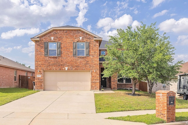 6336 Maritime St, Fort Worth, TX 76179 - traditional-style home featuring brick siding, an attached garage, and driveway
