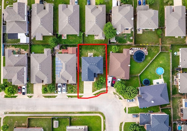 6336 Maritime St, Fort Worth, TX 76179 - aerial perspective of suburban area with property parcel outlined