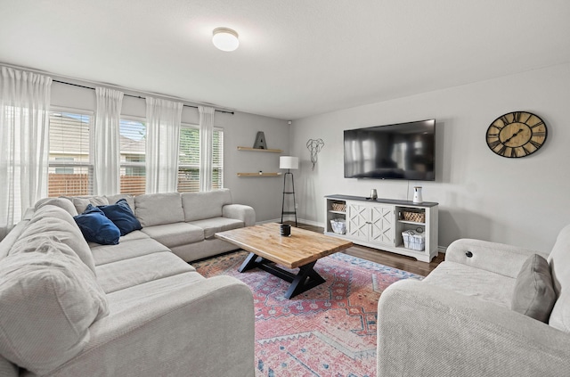 6336 Maritime St, Fort Worth, TX 76179 - living area with wood finished floors and baseboards
