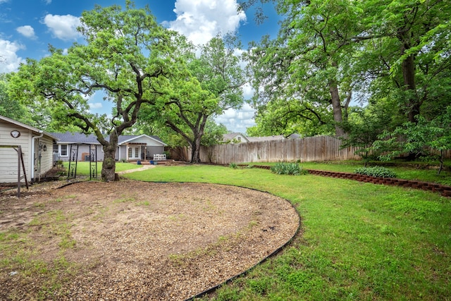 view of yard with fence private yard