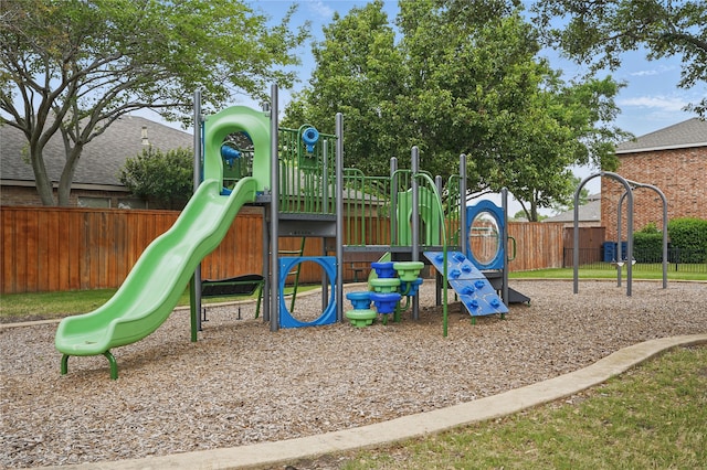 community playground with fence