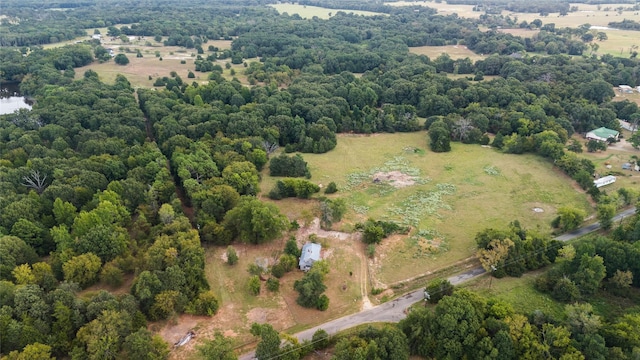 birds eye view of property featuring a rural view