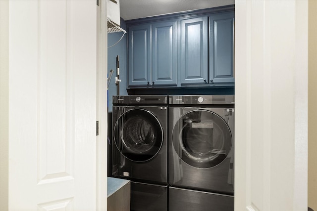 6510 Circo Dr, Granbury, TX 76049 - laundry room featuring separate washer and dryer and cabinet space