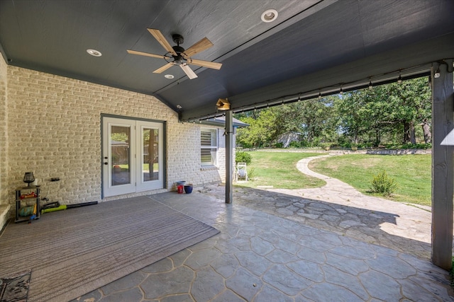 6510 Circo Dr, Granbury, TX 76049 - view of patio featuring a ceiling fan