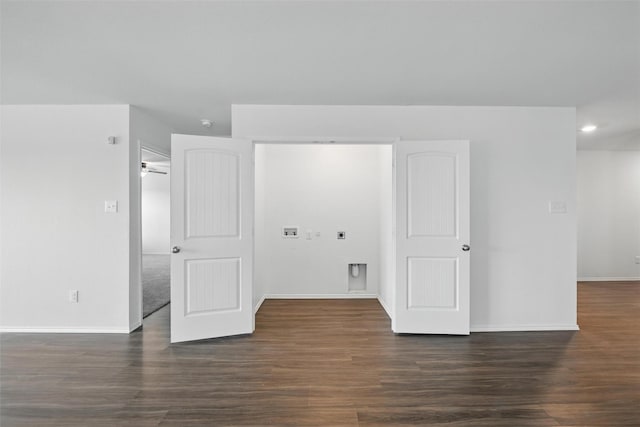 329 Blue Crow Ln, Fort Worth, TX 76052 - unfurnished room featuring recessed lighting, baseboards, and dark wood-type flooring