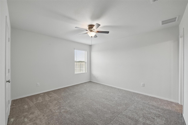 329 Blue Crow Ln, Fort Worth, TX 76052 - spare room with carpet floors, a ceiling fan, baseboards, and visible vents