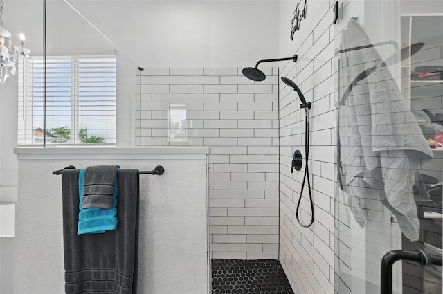 full bathroom with a shower stall