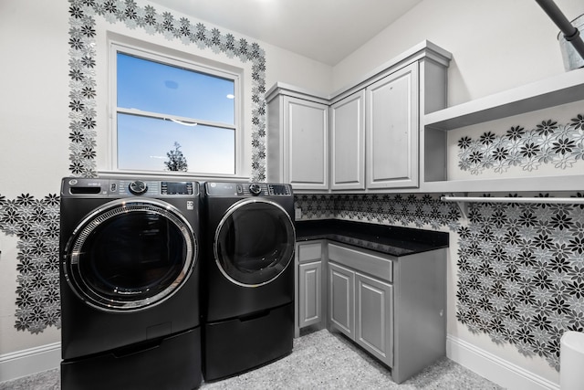 1002 Tokala St, Caddo Mills, TX 75135 - laundry room with washer and dryer and cabinet space