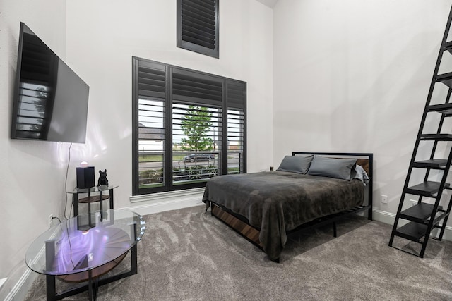 1002 Tokala St, Caddo Mills, TX 75135 - bedroom featuring a towering ceiling, carpet floors, and baseboards