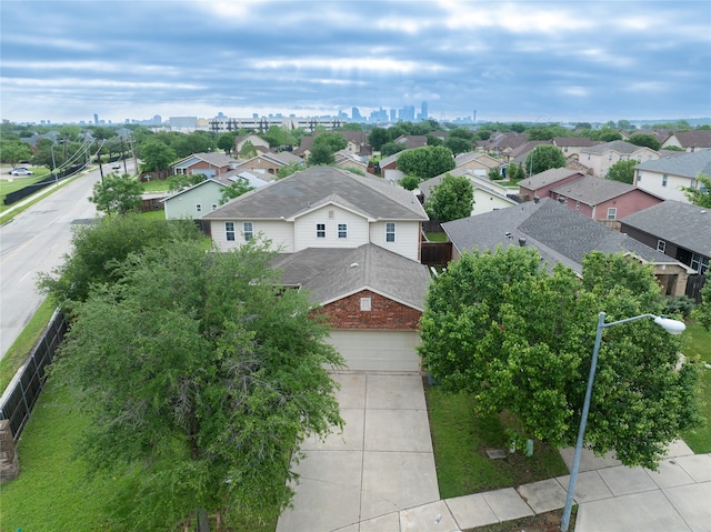 drone / aerial view featuring a residential view