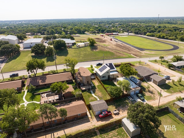 aerial view with a residential view