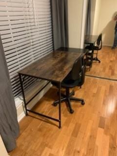 office with wood finished floors
