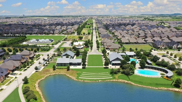 920 Plaza Ln, Argyle, TX 76226 - aerial perspective of suburban area featuring a large body of water and a pool