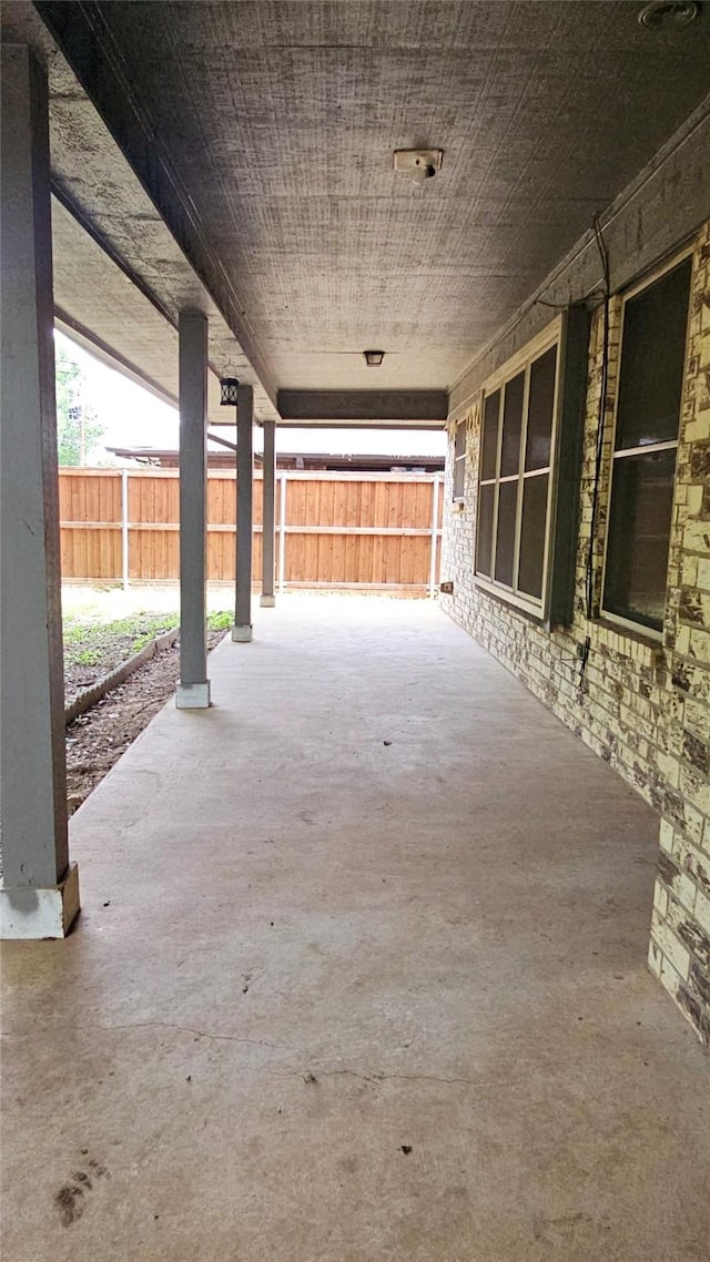 view of patio featuring a fenced backyard