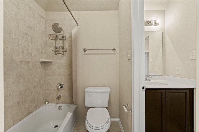 9933 Cottontail Ln, Mckinney, TX 75071 - bathroom with toilet, washtub / shower combination, and vanity