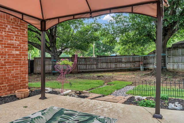 2085 Idlewood Dr, Grapevine, TX 76051 - fenced backyard with a gazebo and a patio area