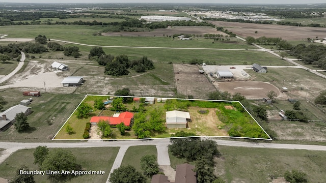 372 County Road 477, Stephenville, TX 76401 - birds eye view of property featuring a rural view