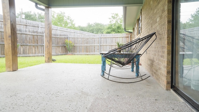 view of patio with fence