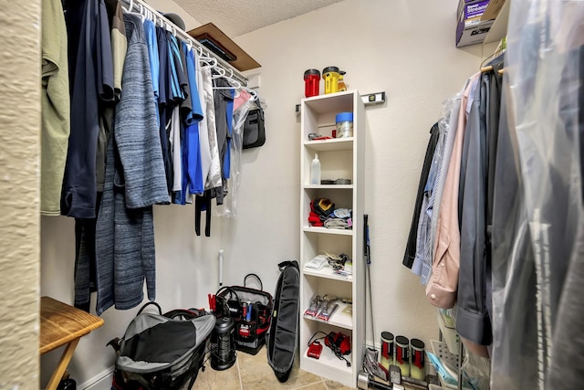view of walk in closet