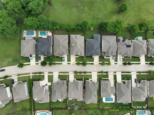 aerial view featuring a residential view