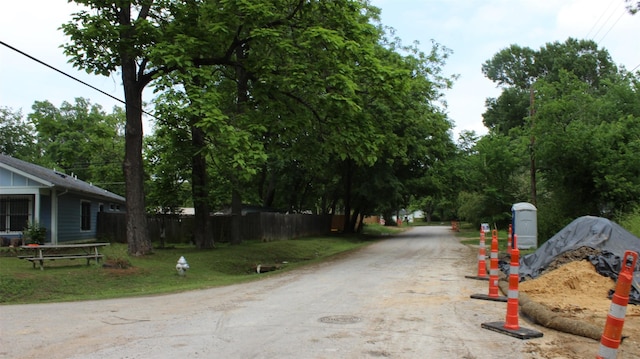 view of road