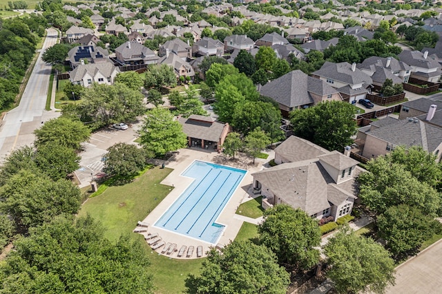 1016 Arches Park Dr, Allen, TX 75013 - aerial perspective of suburban area with a pool
