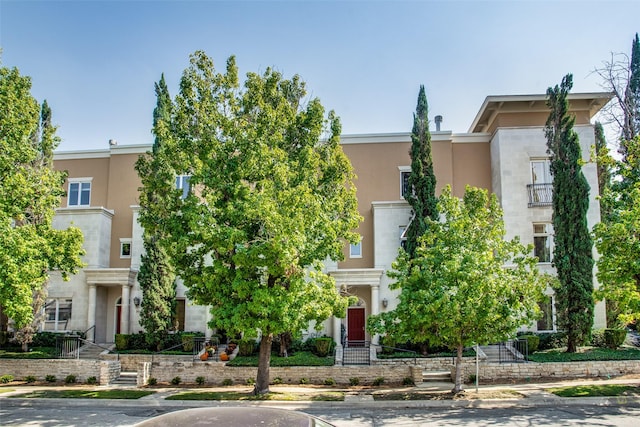 view of front of home with stucco siding