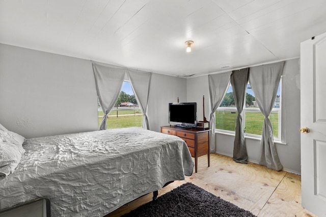 bedroom with access to outside