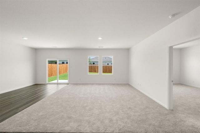 4936 Bass Dr, Fort Worth, TX 76179 - spare room featuring carpet flooring, a smoke detector, baseboards, and recessed lighting