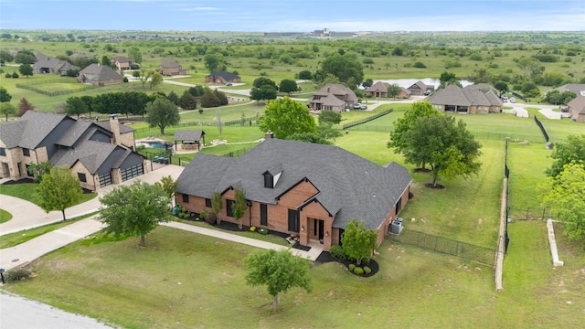 aerial perspective of suburban area