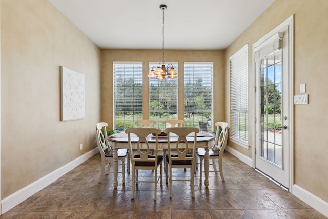 5403 Englenook Dr, Parker, TX 75002 - dining room with baseboards, plenty of natural light, and a notable chandelier