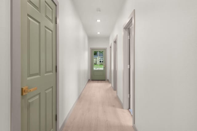 928 College St, Sulphur Springs, TX 75482 - corridor featuring recessed lighting, baseboards, and light wood finished floors
