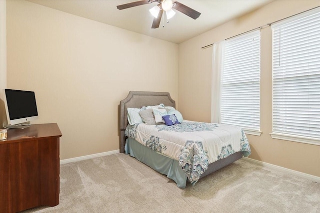 309 Nash Dr, Hewitt, TX 76643 - bedroom featuring carpet floors, baseboards, and ceiling fan