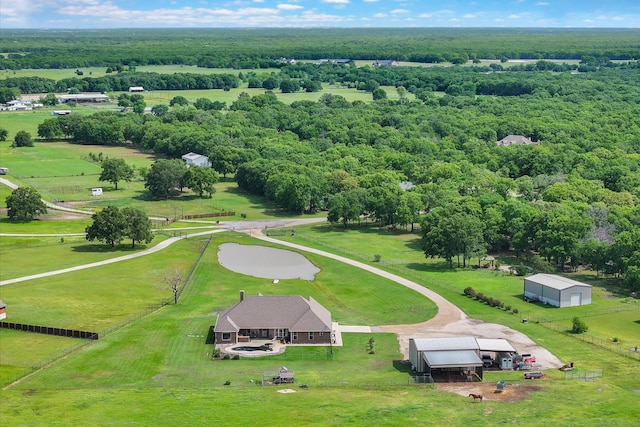 bird's eye view featuring a rural view