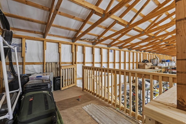 view of storage area