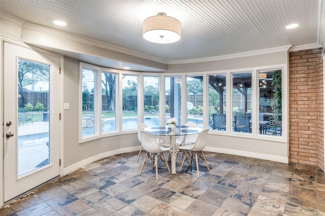 view of sunroom