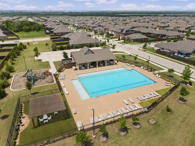bird's eye view featuring a residential view