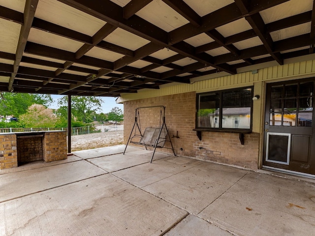 view of patio with fence