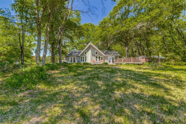 2400 N Shore Dr, Bonham, TX 75418 - view of yard with a deck