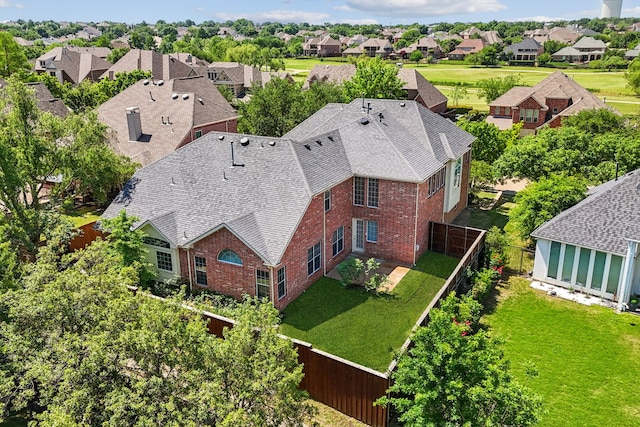 bird's eye view featuring a residential view