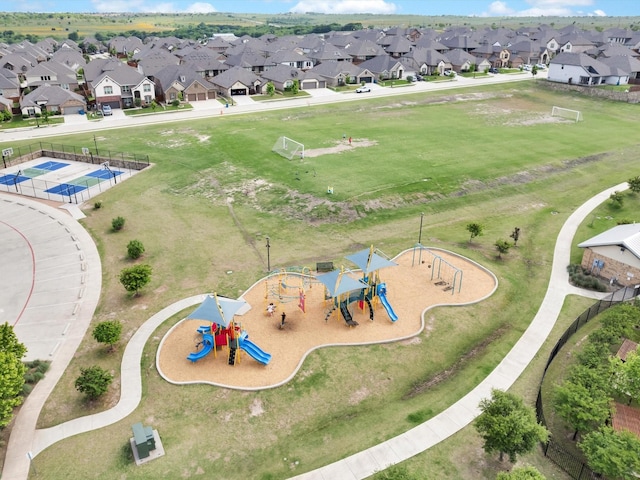 birds eye view of property featuring a residential view